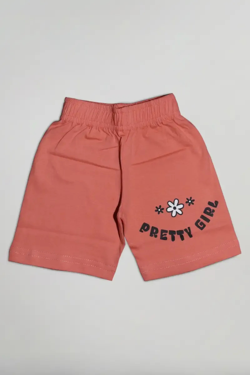 Just Born Baby Girl's Printed Shorts 
