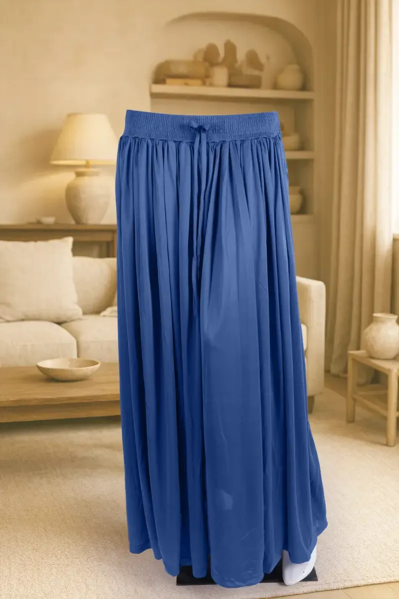 Cotton Lycra Solid Long Skirt for Women