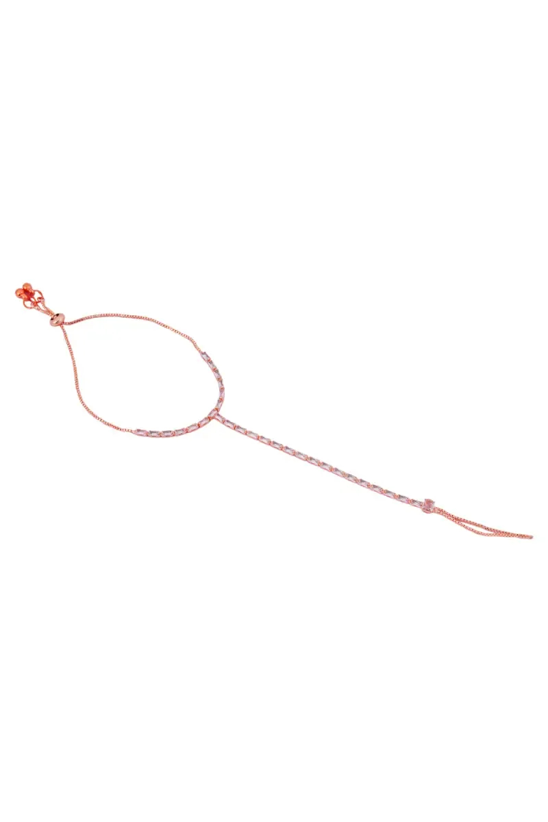 Elegant Rose Gold Hand Harness Bracelet for Girls & Women