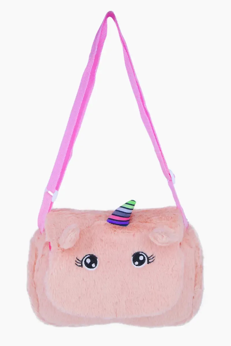 Unicorn Cute Fluffy Shoulder Small Sling Bag for Girls