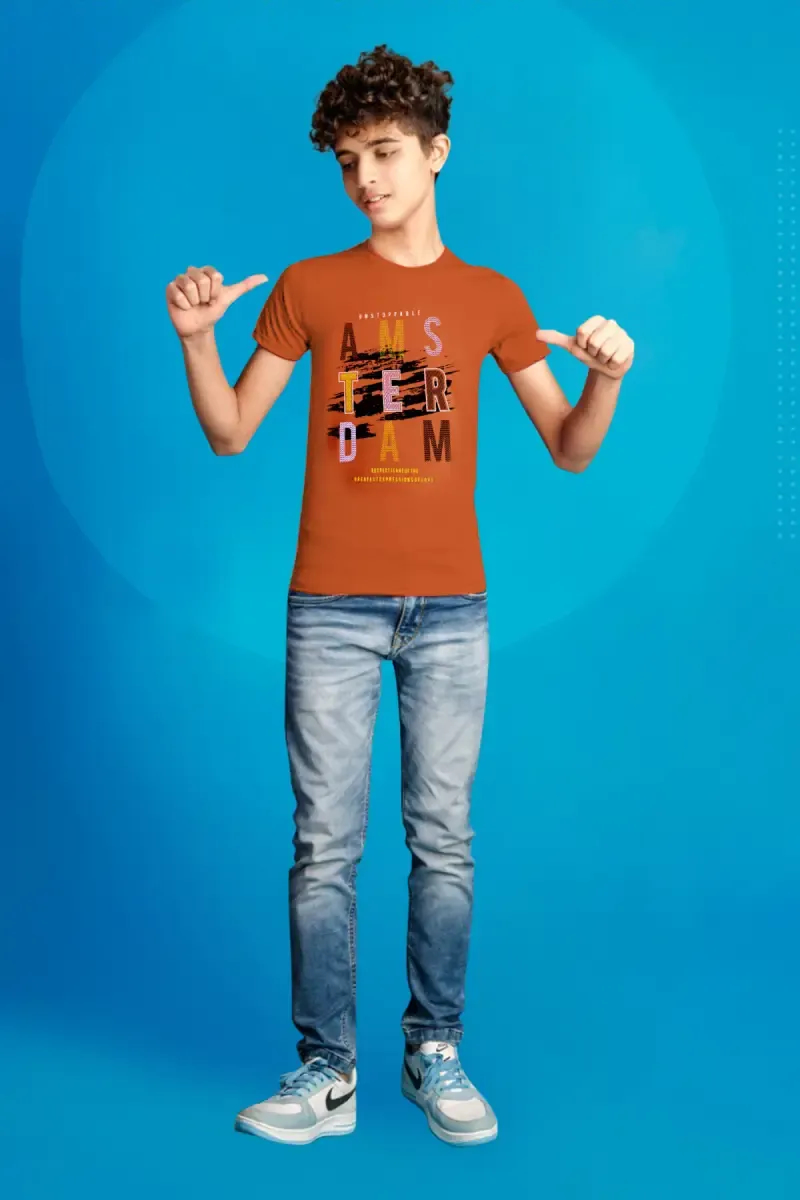 Boy's Printed Cotton T-shirt