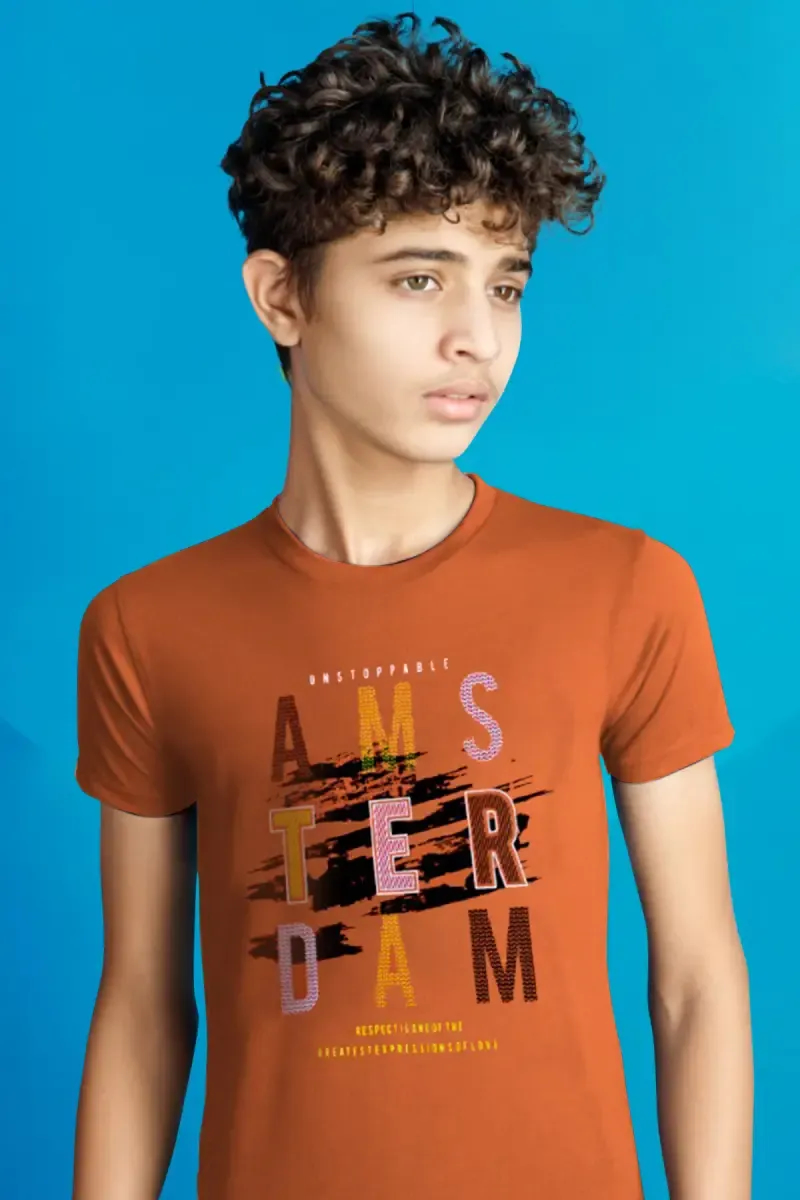 Boy's Printed Cotton T-shirt