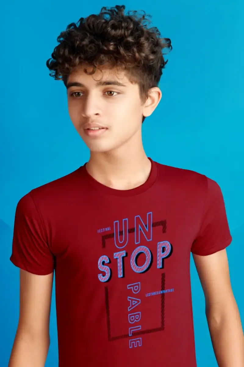 Boy's Typographic Print T-shirt 