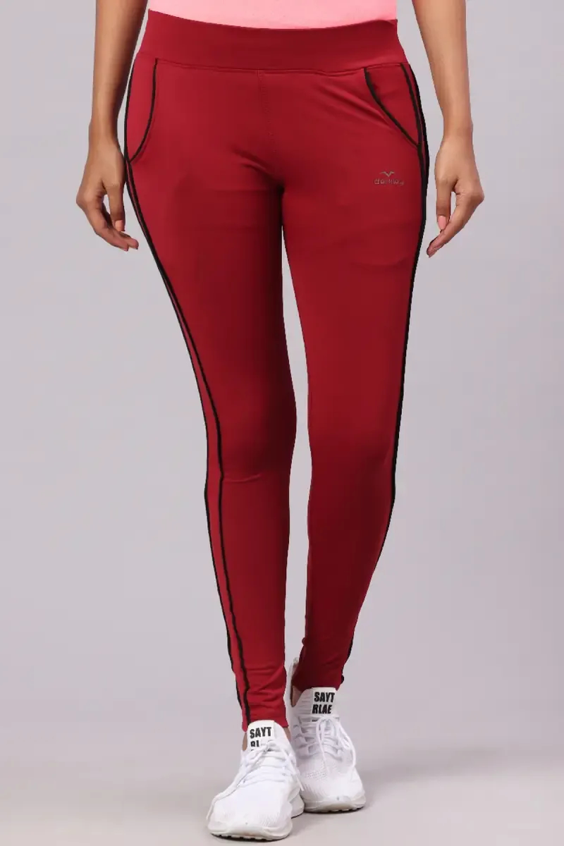 Derkley Cotton Lycra Blend Solid Track Pant for Women