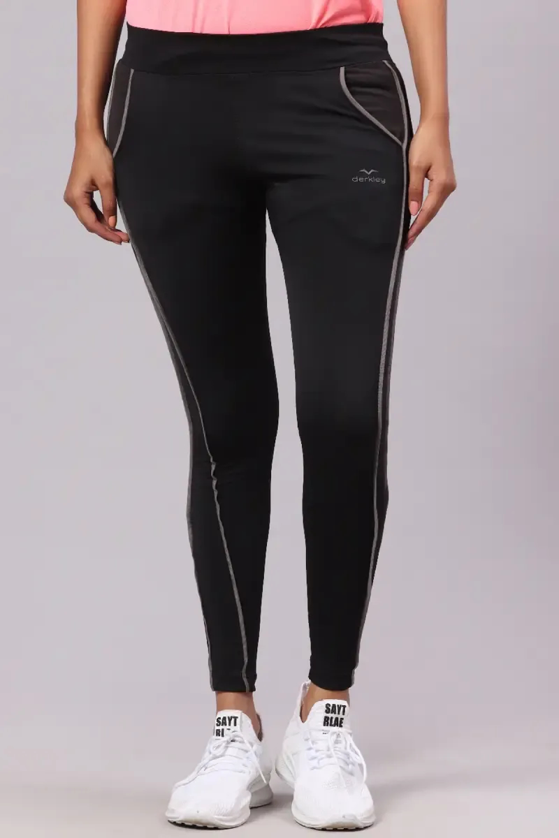 Derkley Cotton Lycra Blend Solid Track Pant for Women