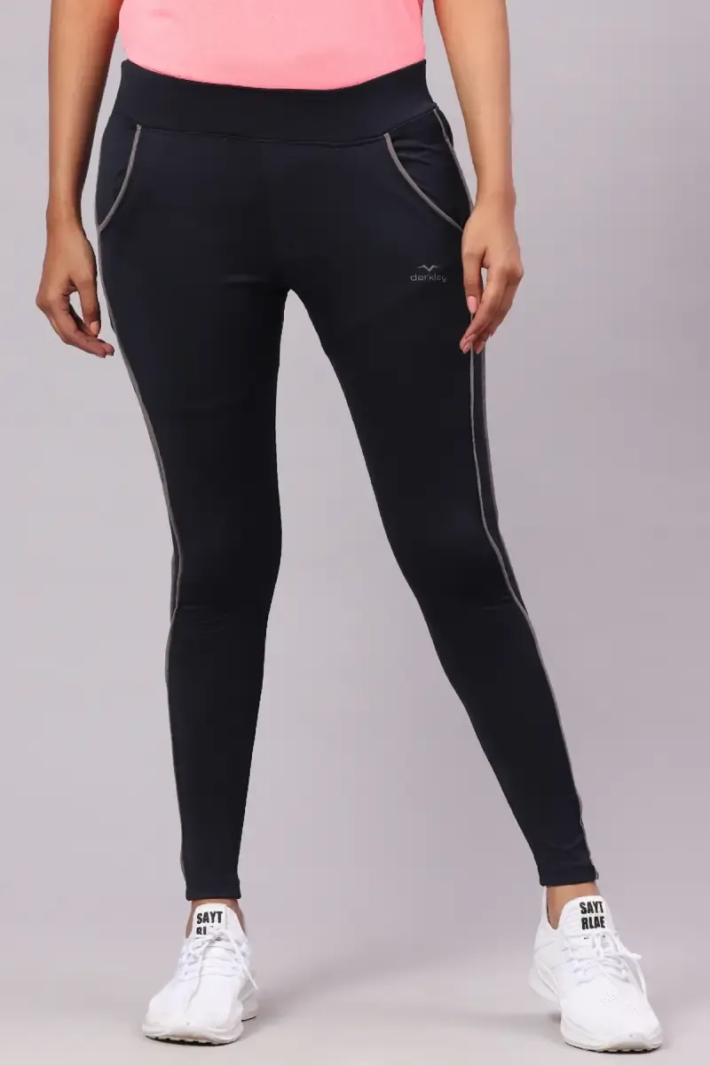 Derkley Cotton Lycra Blend Solid Track Pant for Women