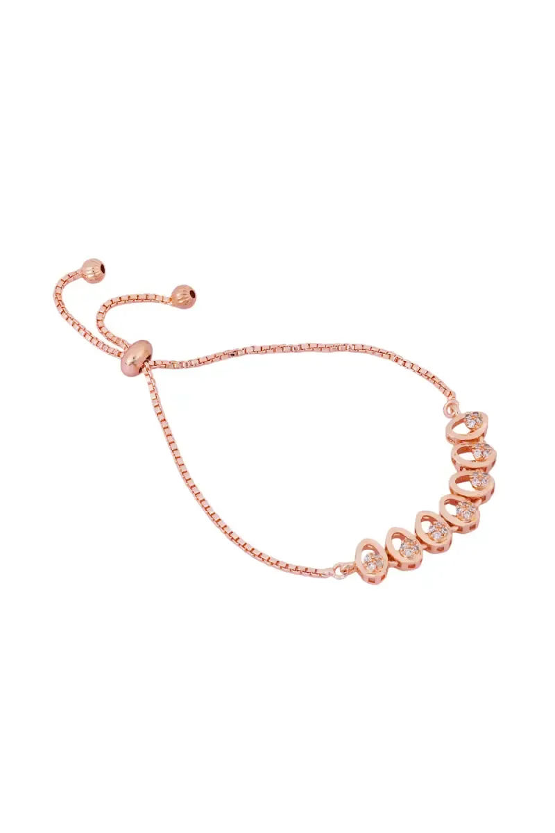 Cubic Zirconia Oval Shape Adjustable Bracelet