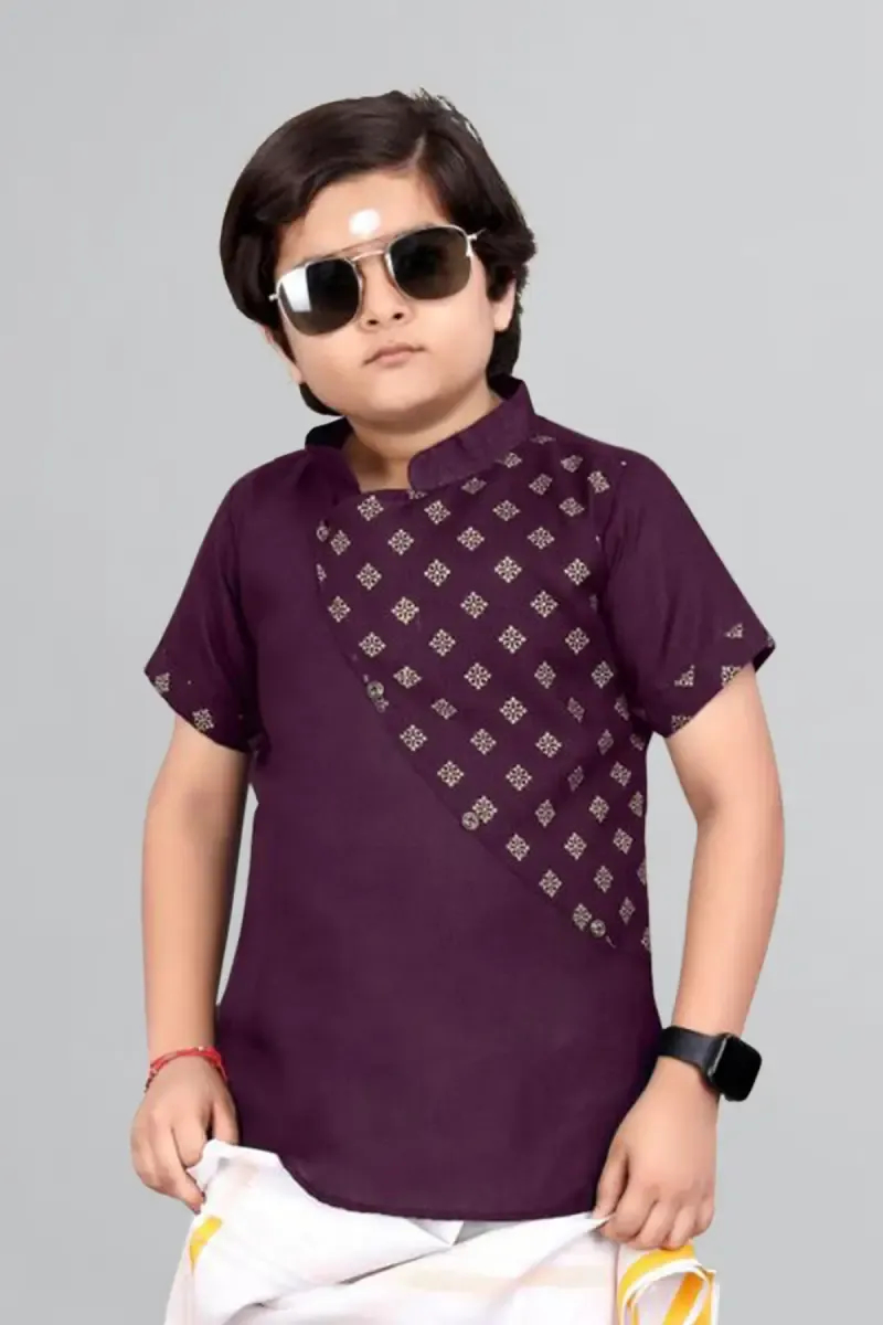 Boy's Cotton Printed Kurta 