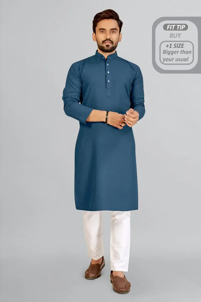 Cotton Rayon Dobby Kurta for Men