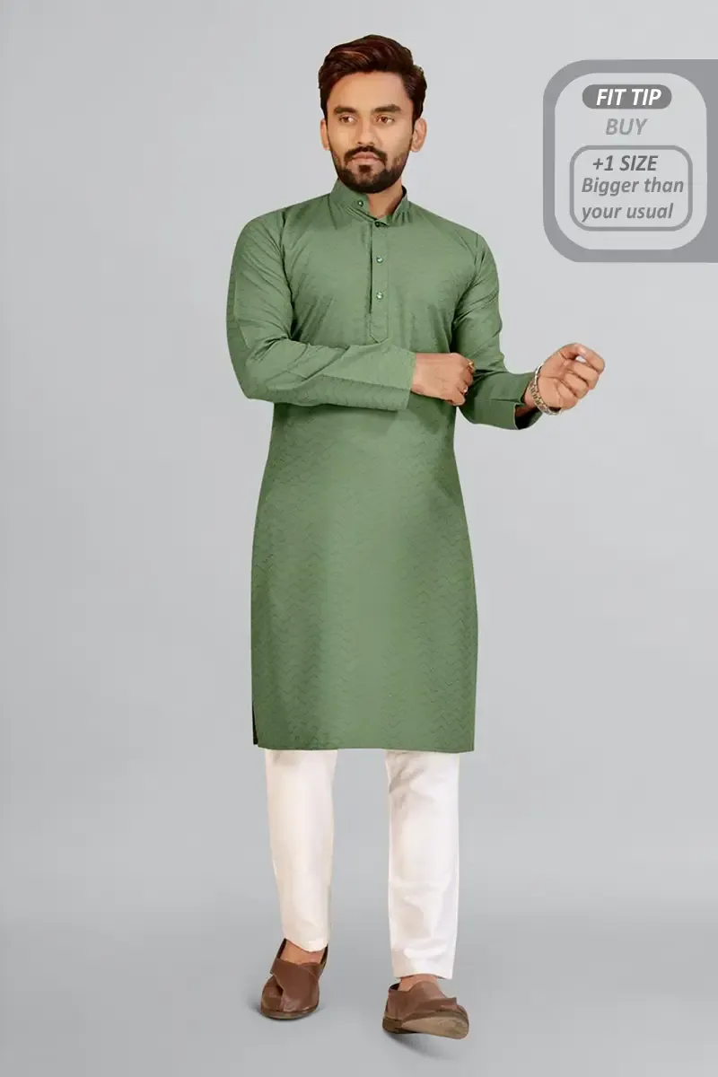Cotton Rayon Dobby Kurta for Men