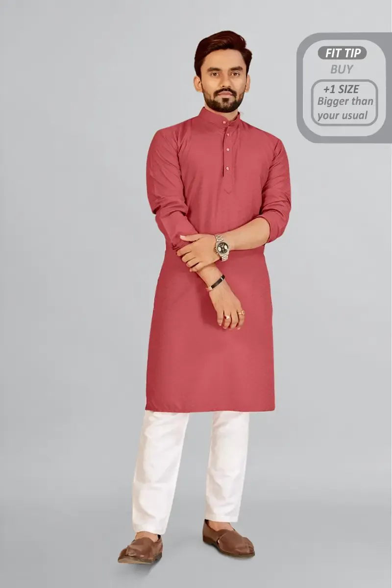 Cotton Rayon Dobby Kurta for Men