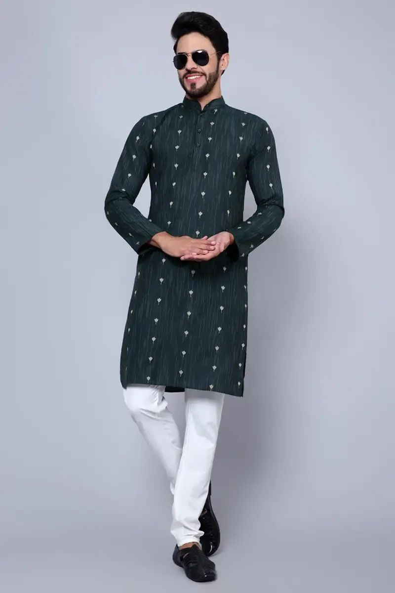 Men's Cotton Rayon Printed Kurta