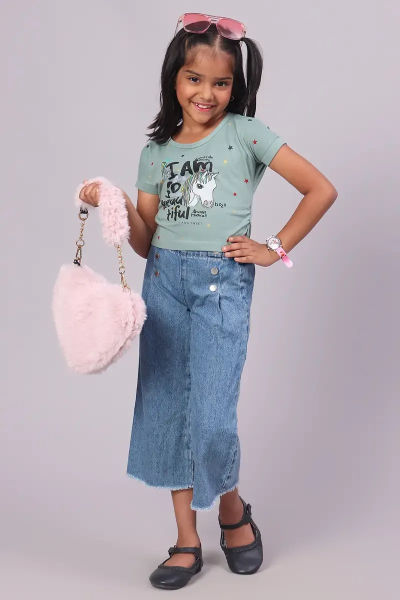 Cotton Blend Printed T-Shirt for Girl (3-16 Yrs)