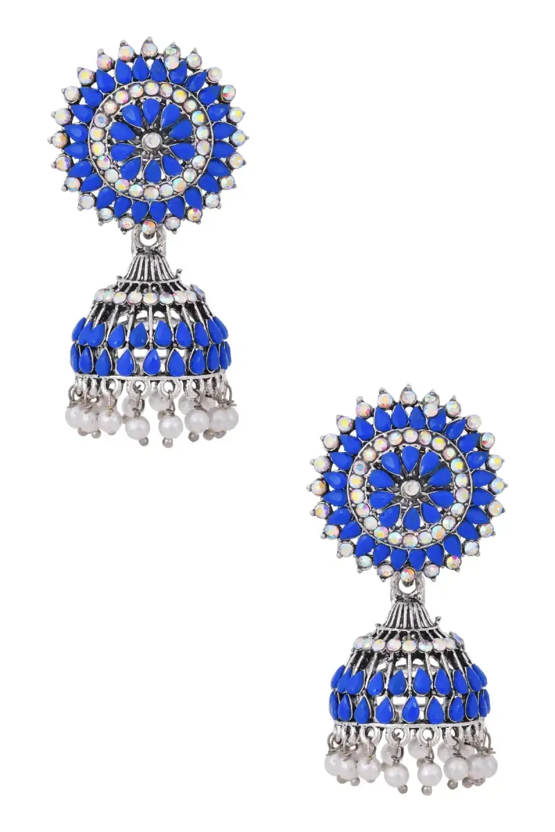 Floral Design Jhumki Earrings for Girls & Women