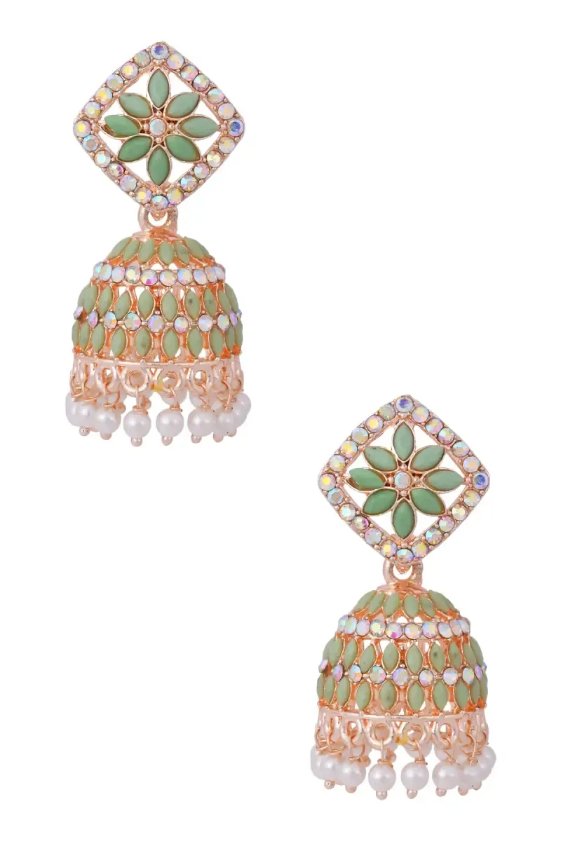 Rangoli Design Jhumki Earrings for Women