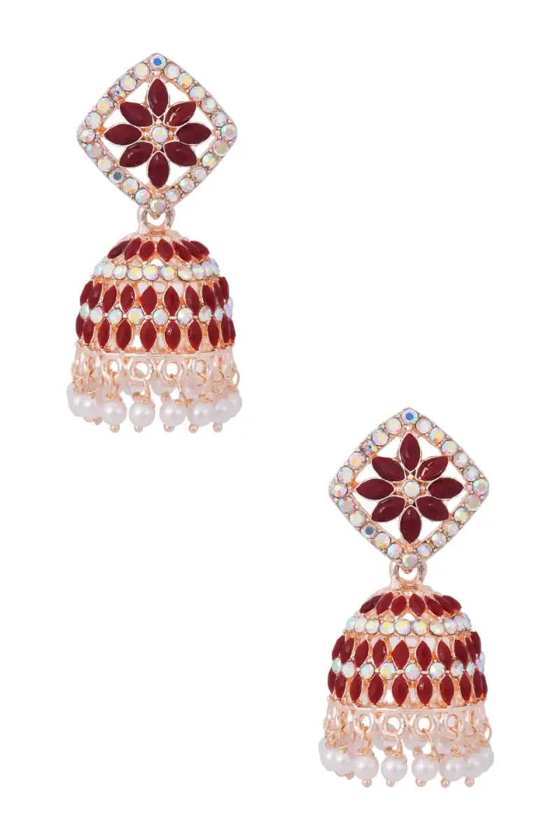 Rangoli Design Jhumki Earrings for Women