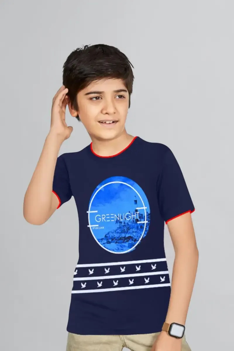 Boy's Printed Cotton T-shirt  