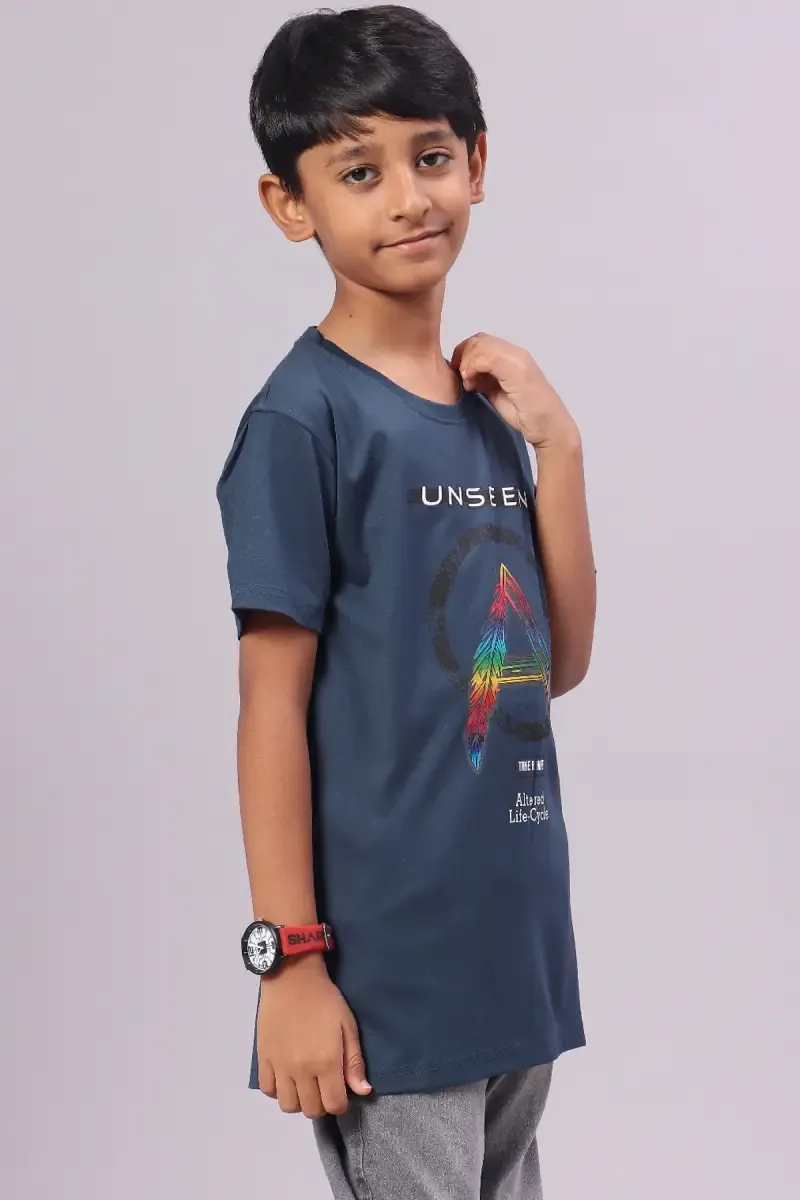 Boy's Printed Cotton T-shirt  