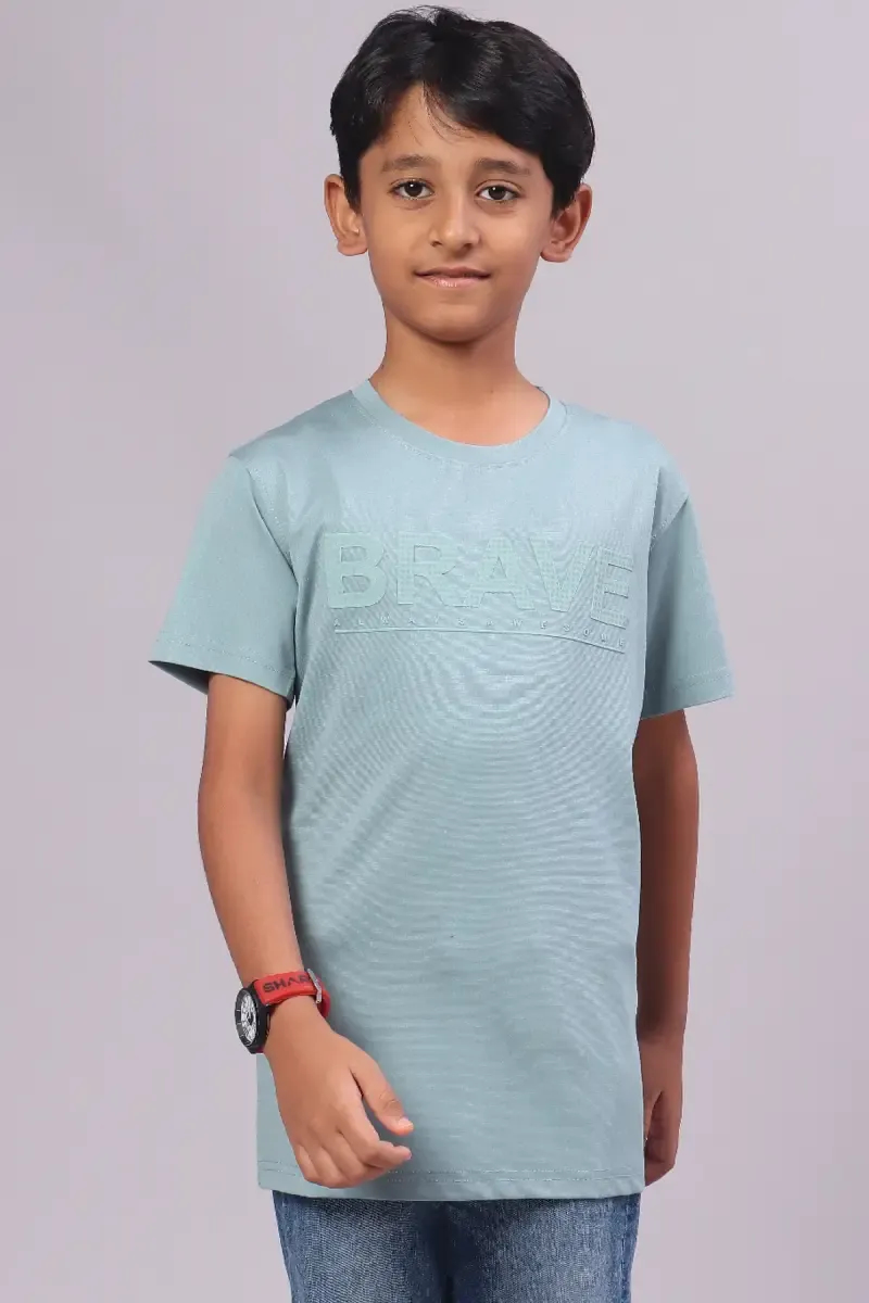 Boy's Embossed Print T-shirt