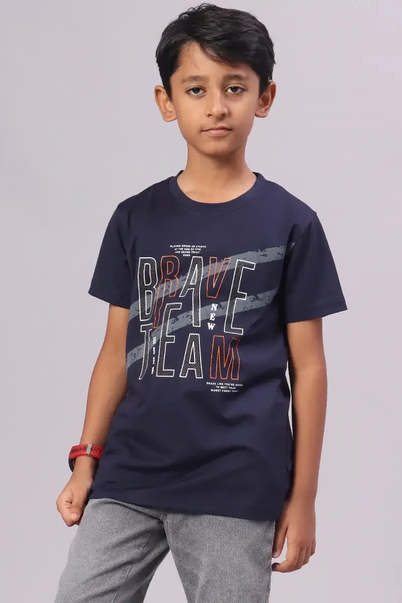 Printed Cotton T-shirt for Boy
