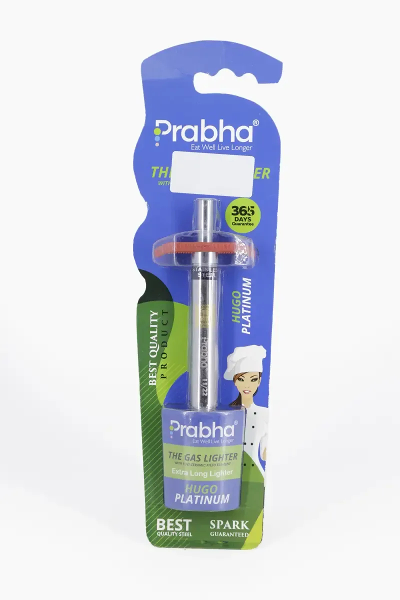 Prabha Stainless Steel Sandwich Gas Lighter - 19cm