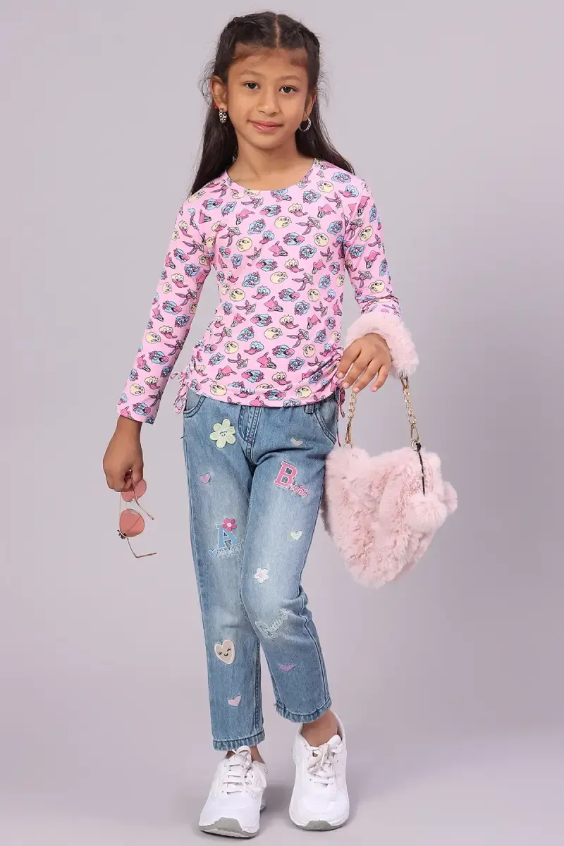 Cotton Conversational Printed T-Shirt for Girl (3 - 16 Yrs)