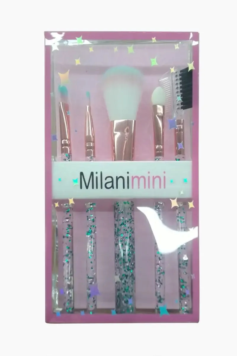 Glitter Makeup Brush Set (Green) - Pack of 5