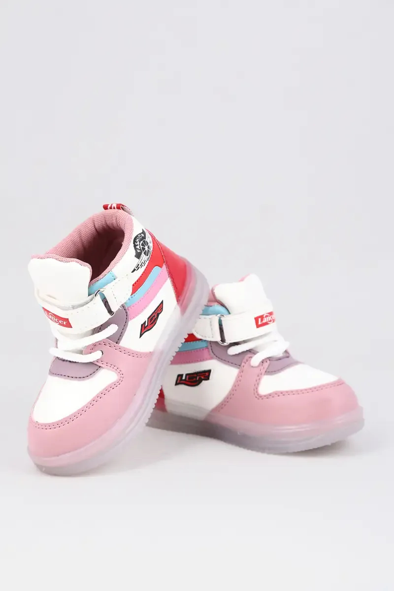 Synthetic LED Light Velcro Sneakers for Kids