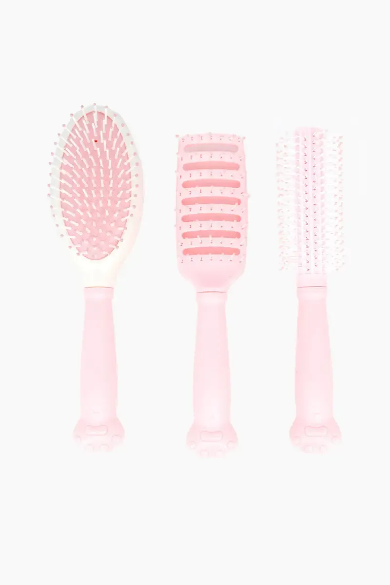 Detangling Hair Brush Comb Set for Women (Pink - Pack of 1 