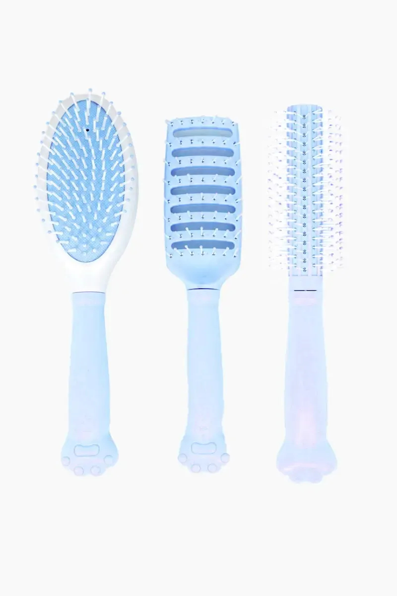 Detangling Hair Brush Comb Set for Women (Sky Blue) - Pack of 1