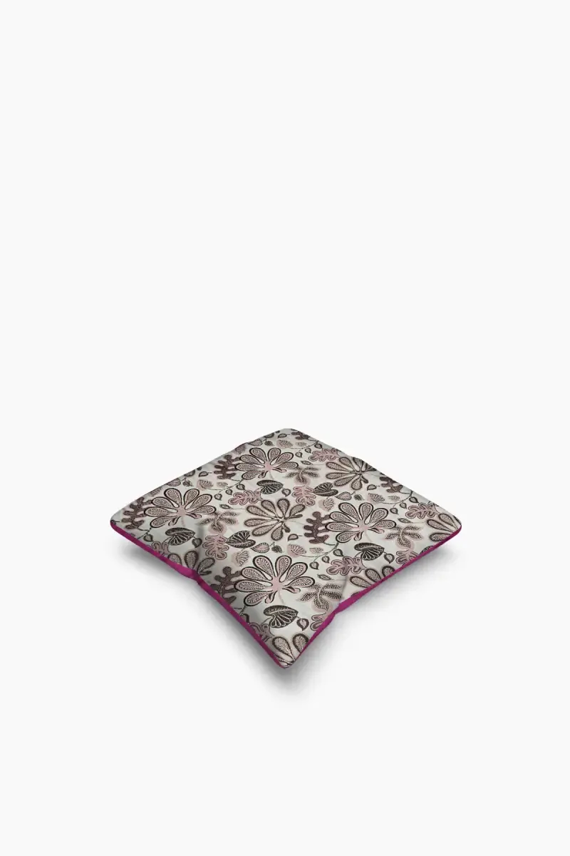 Polyester Embroidery Cushion Cover - 1 Pc