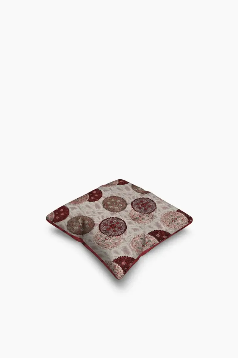 Polyester Embroidery Cushion Cover - 1 Pc