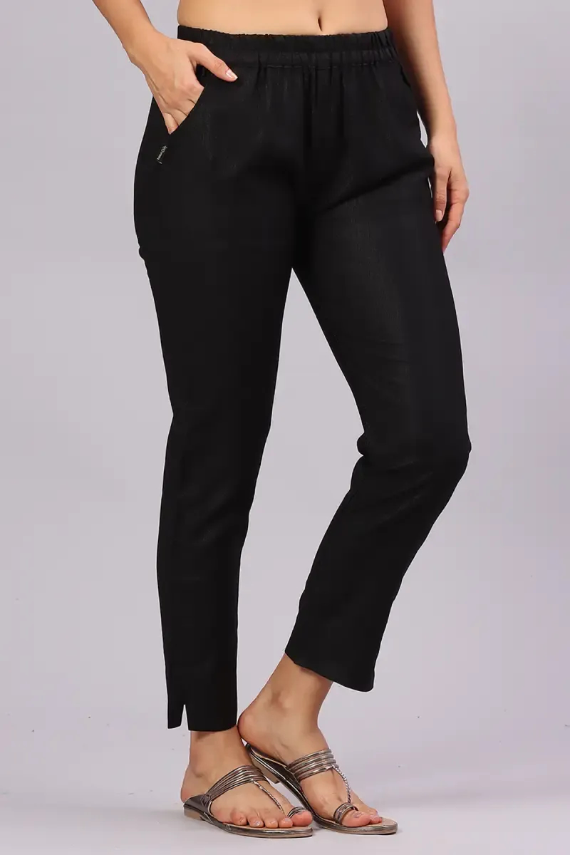 Polyester Solid Kurti Pant for Women