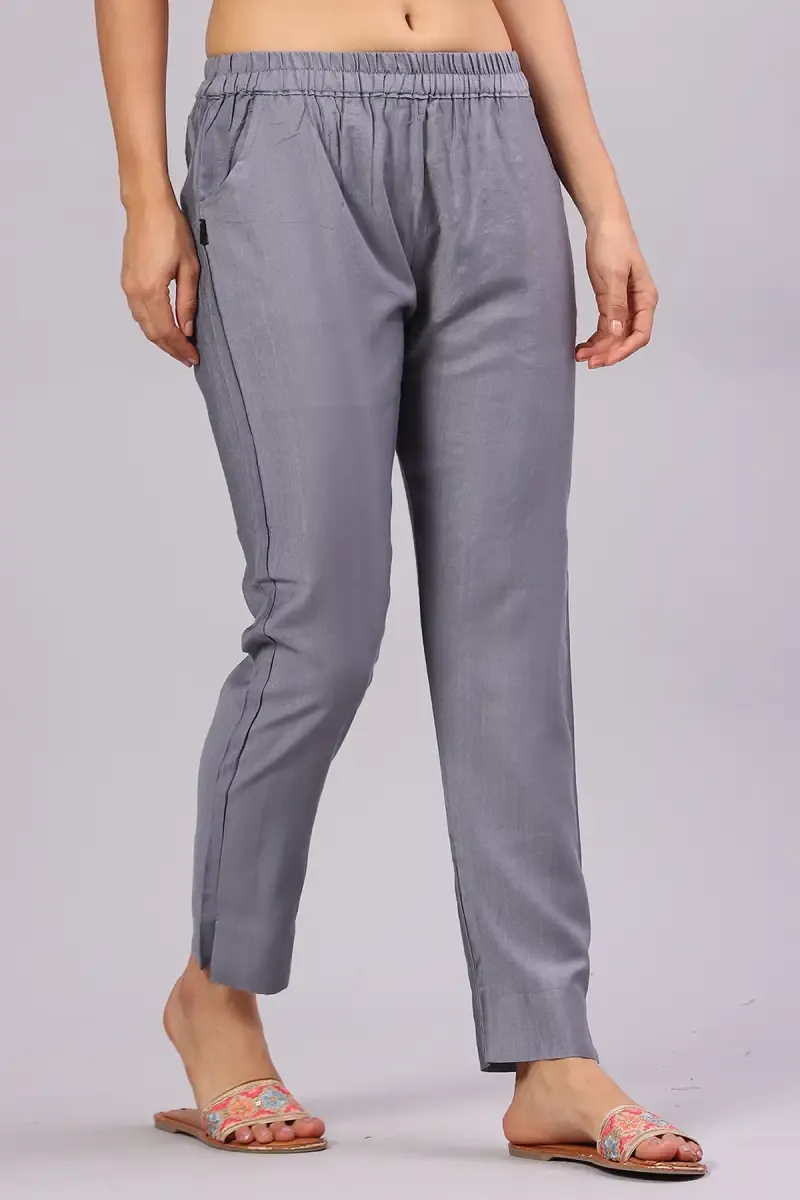 Polyester Solid Kurti Pant for Women