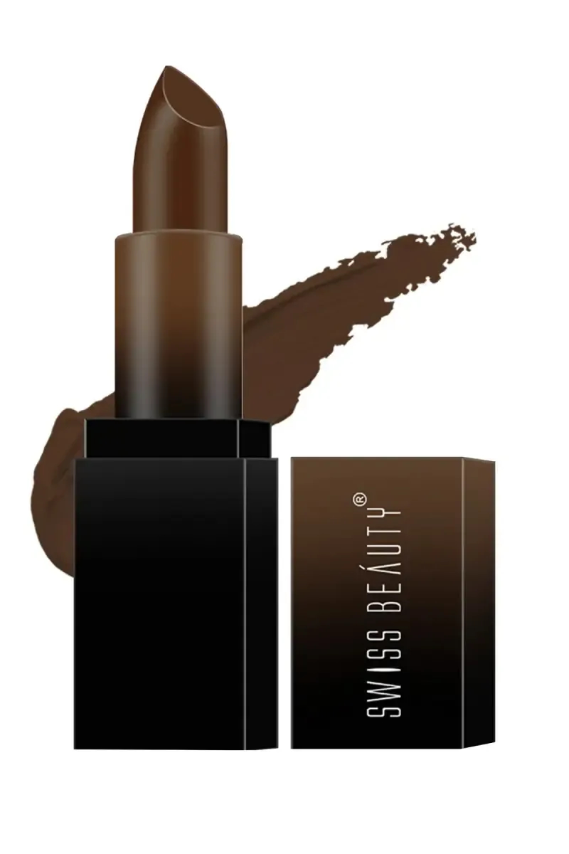 Swiss Beauty HD Matte Pigmented Lipstick - 3.5gm (Coffee 14) 