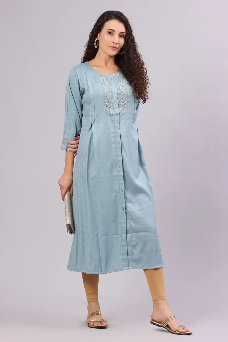 Cotton Embroidery Maternity Kurta for Women