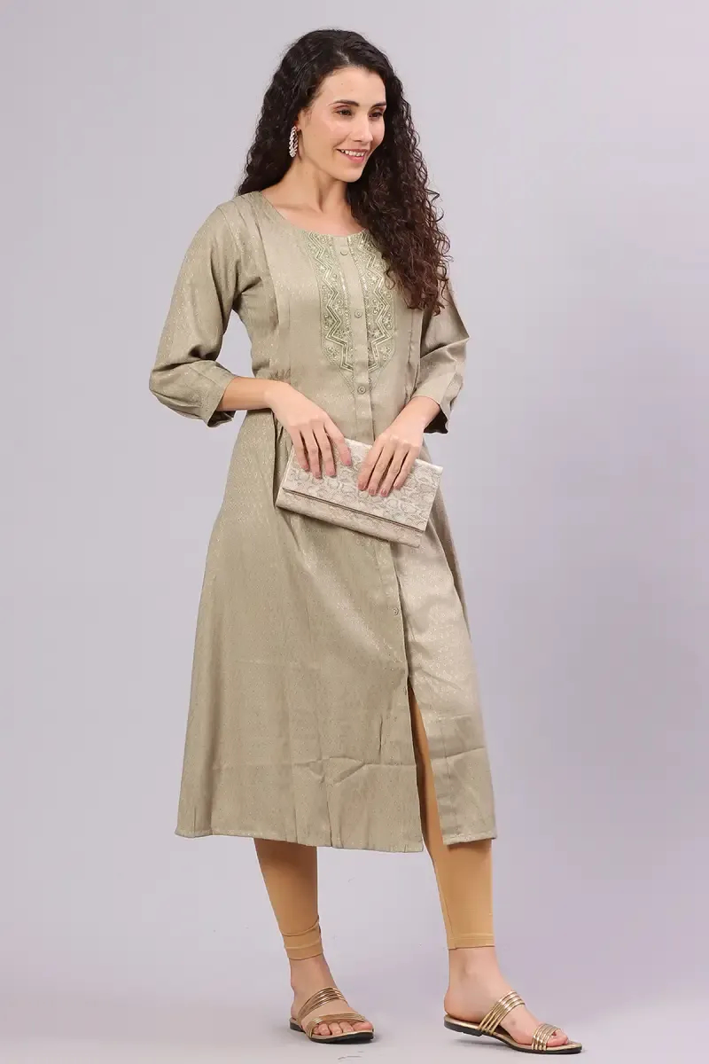 Cotton Embroidery Maternity Kurta for Women
