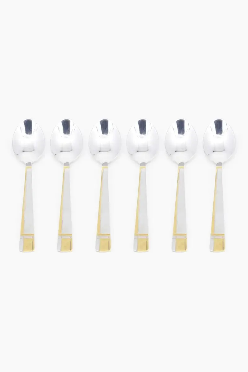 Prabha Stainless Steel Maze Tea Spoon Set - 14cm