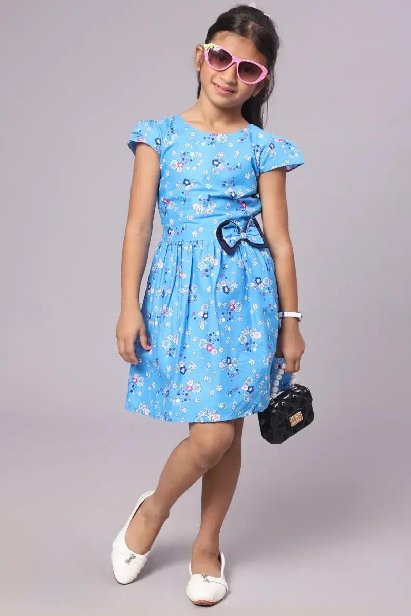 Girl's Cotton Blend Printed Frocks (2-12 Yrs)