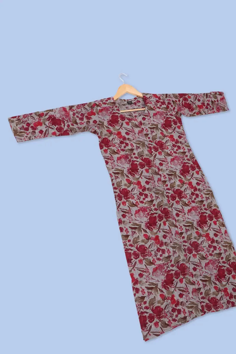 Cotton Blend Floral kurti for Women