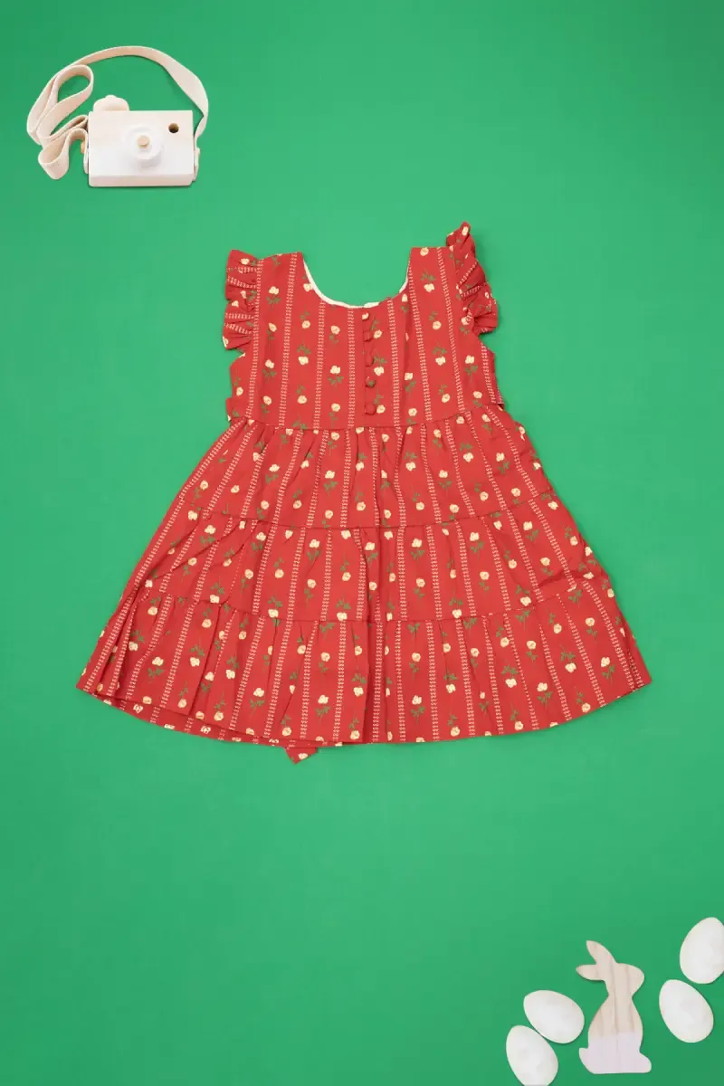 Baby Girl's Floral Printed Frock 