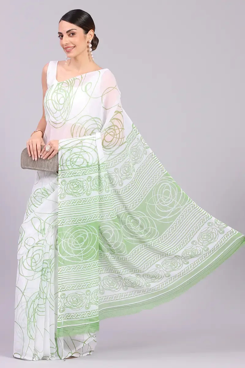 Georgette Printed Saree for Women