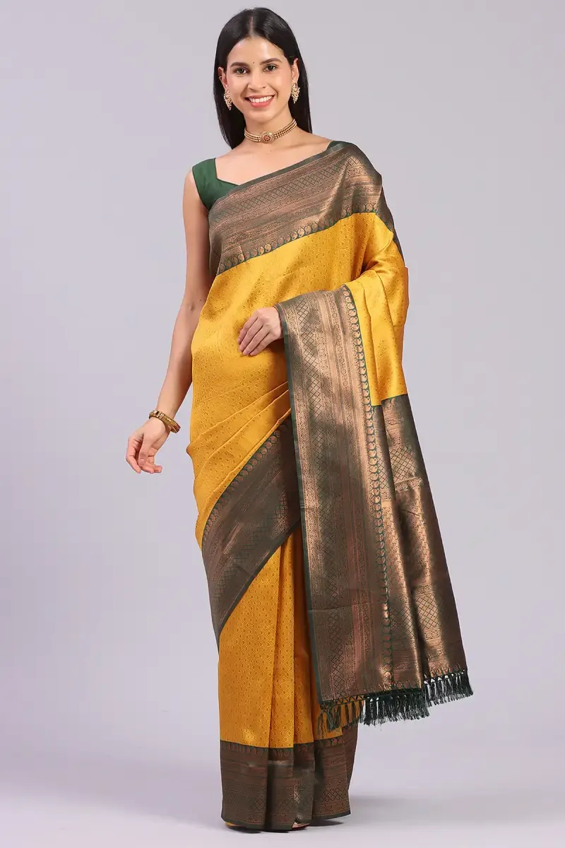 Art Silk Woven Design Saree with Blouse for Women