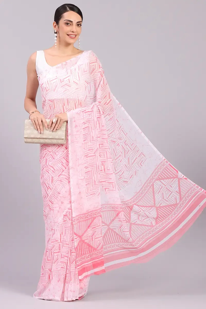 Georgette Printed Saree for Women