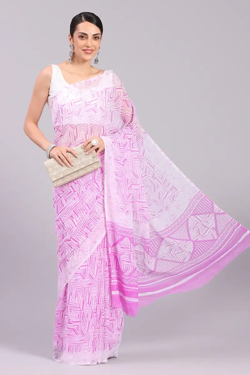 Georgette Printed Saree for Women
