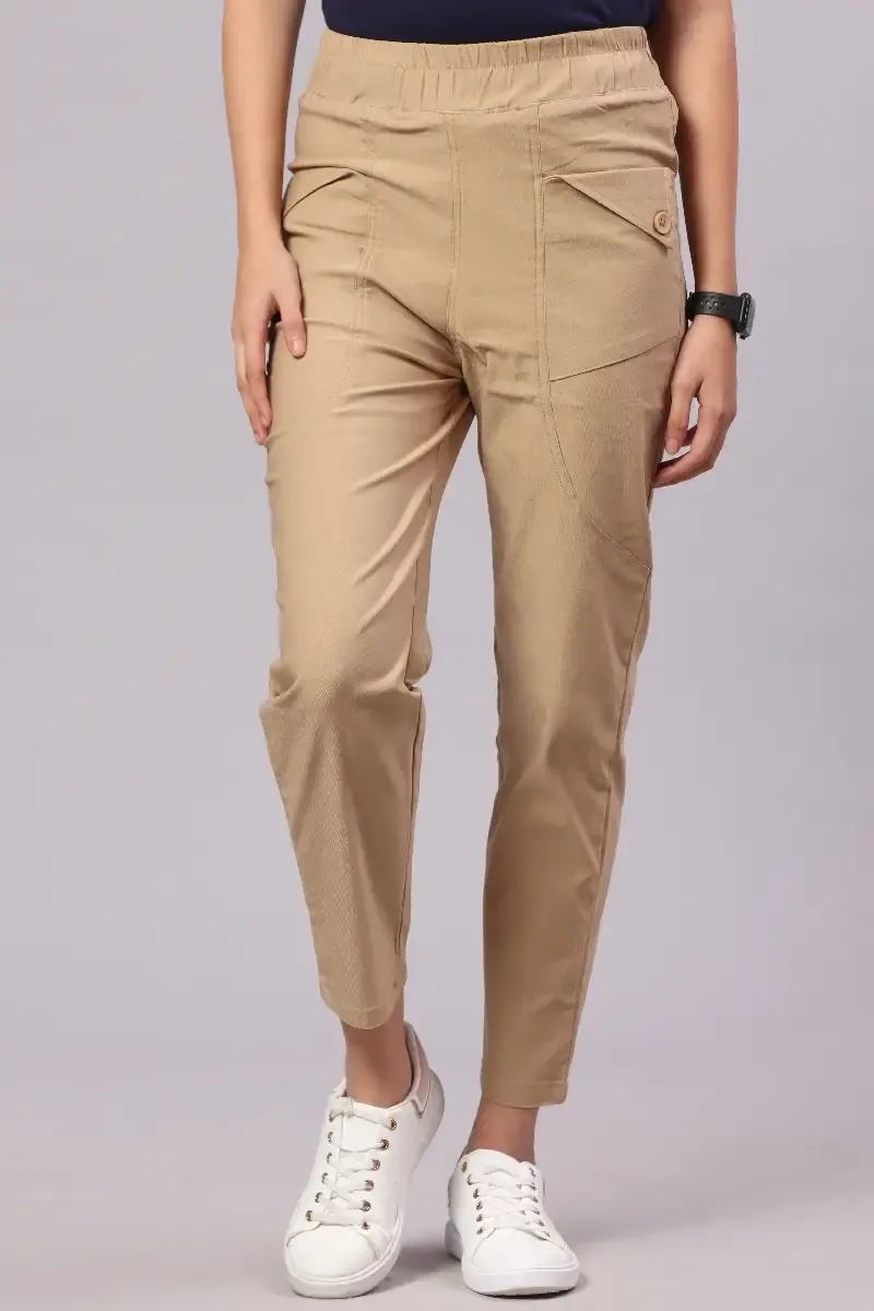 Cotton Lycra Solid Jeggings for Women