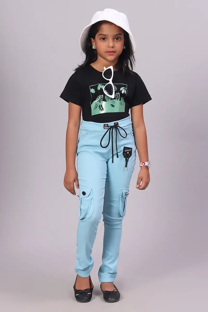 Girl's Lycra Solid Joggers (1 - 18 Yrs)