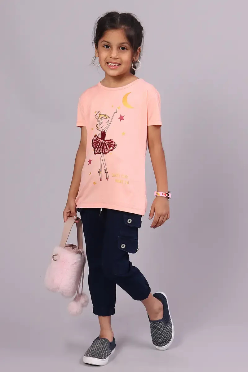 Girl's Denim Solid Joggers (1-18 Yrs)