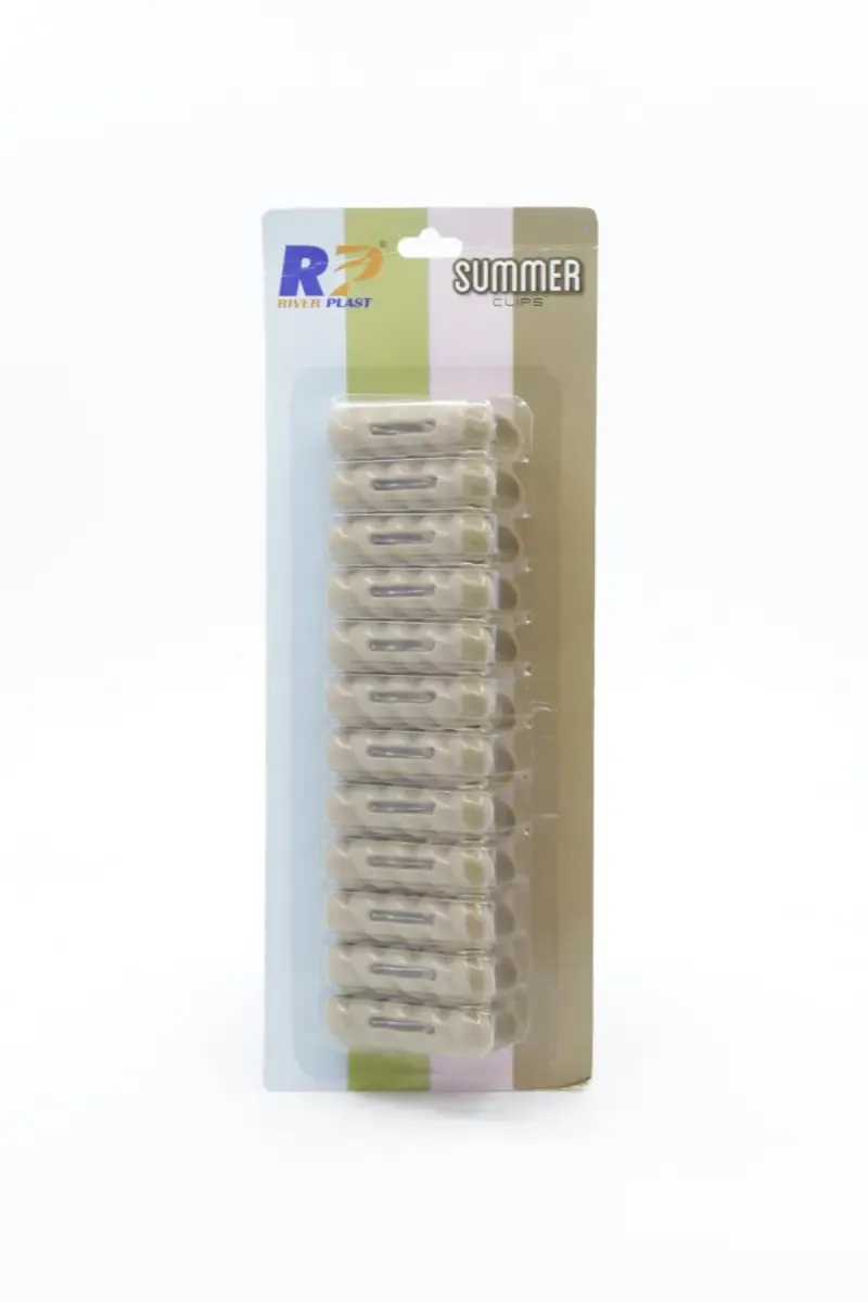 Plastic Cloth Hanging Clips - 12 Pcs