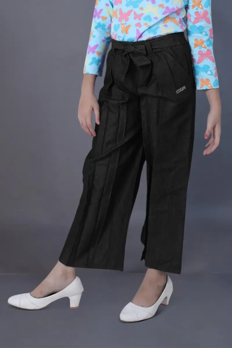 Girl's Cotton Blend Solid Palazzo (1 - 18 Yrs)